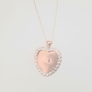 14k gold necklace with heart pendant